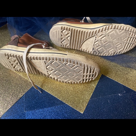 CONVERSE LTHR VTG WARM COGNAC Sneakers FLAWED RARE - Picture 11 of 16